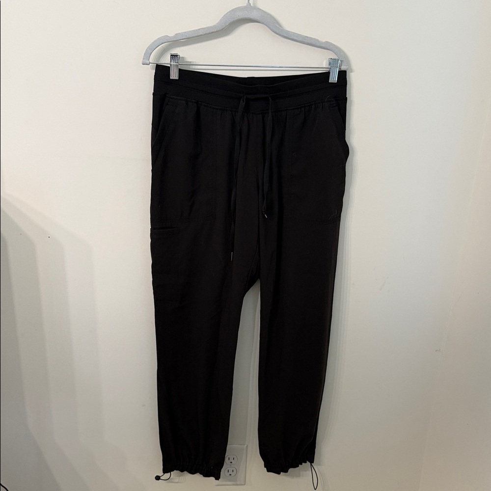 Wonderwink aero Black Drawstring Jogger scrub Pants with Elastic Cuffs